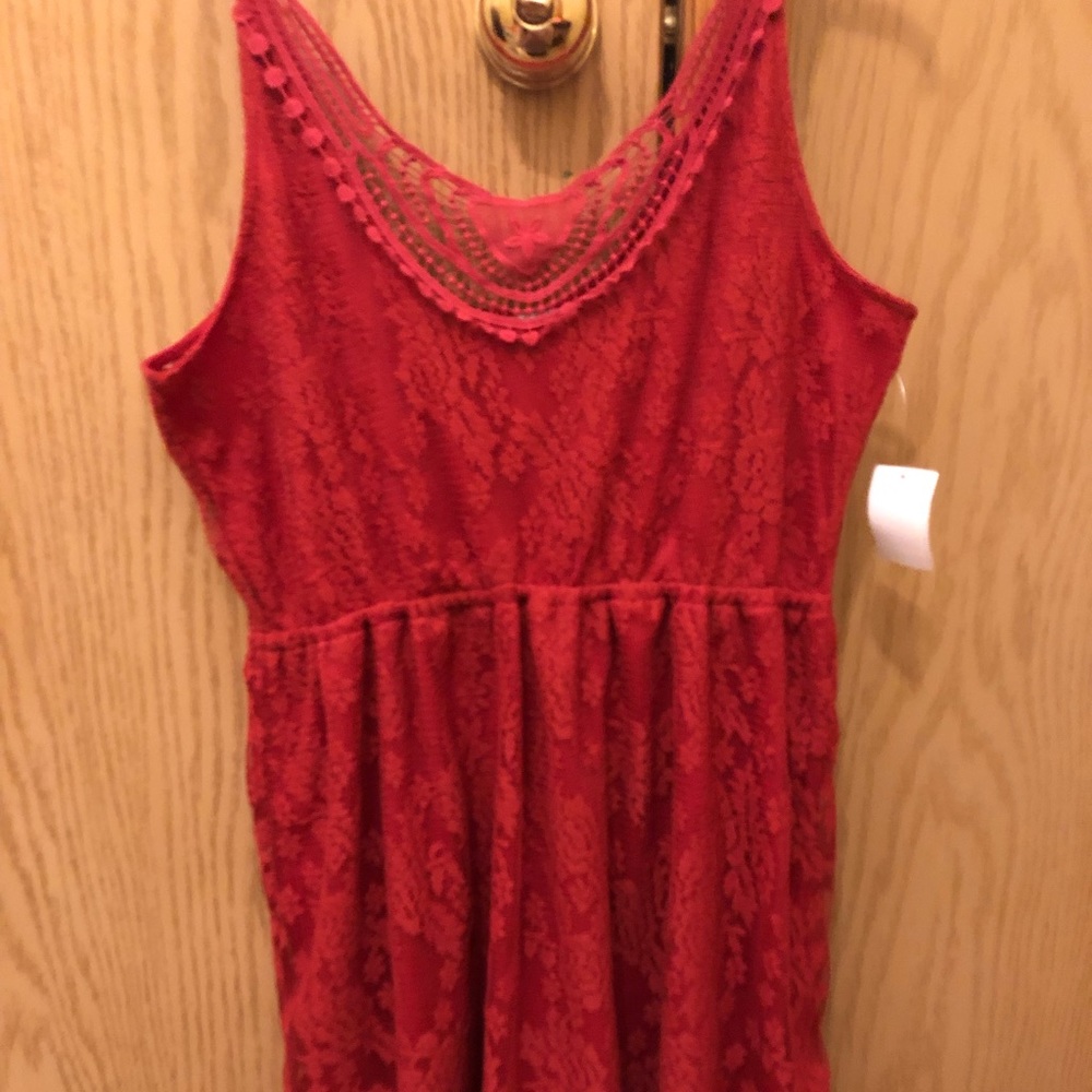 red lace dress